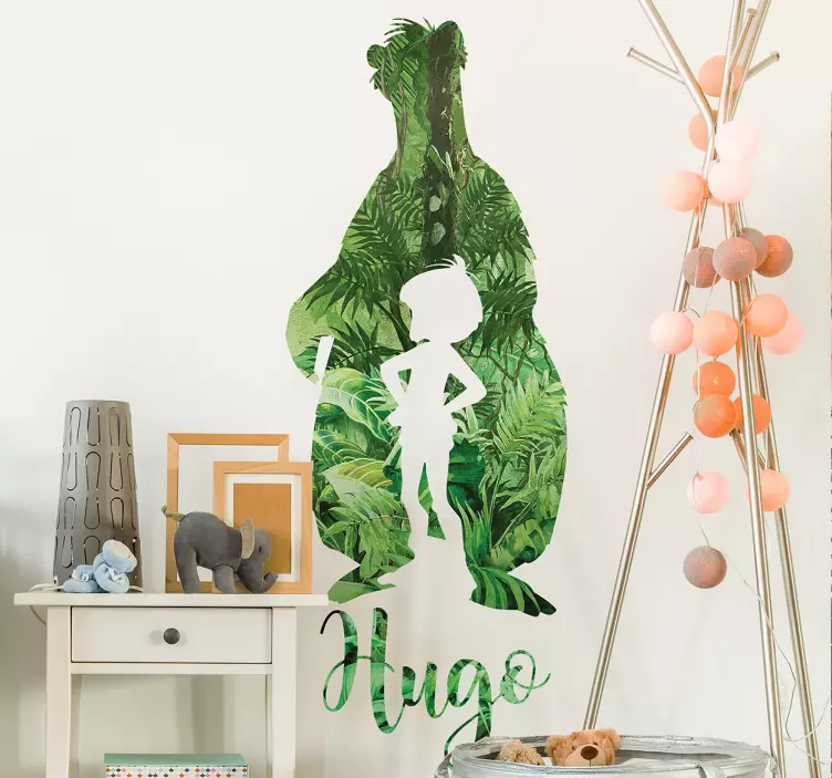 Vinilo personalizable libro de la selva - TenVinilo