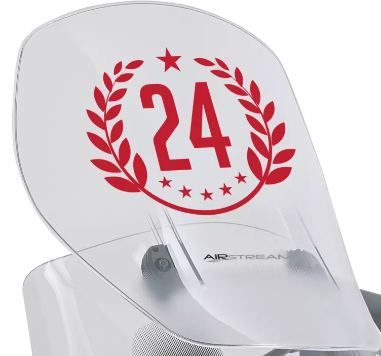 Vinilo personalizable número laurel - TenVinilo