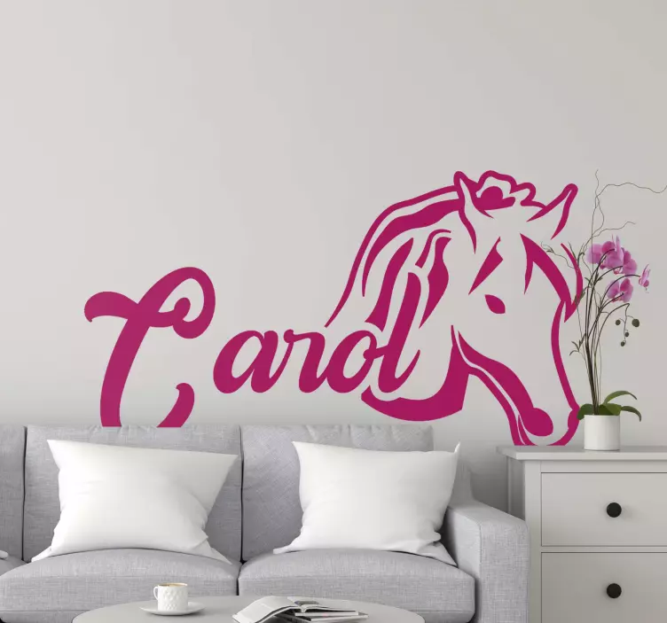 Vinilo personalización cabeza de caballo - TenVinilo