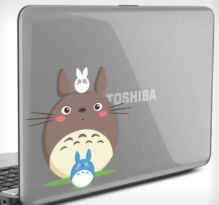 Pegatina para portátil dibujo Totoro - TenVinilo