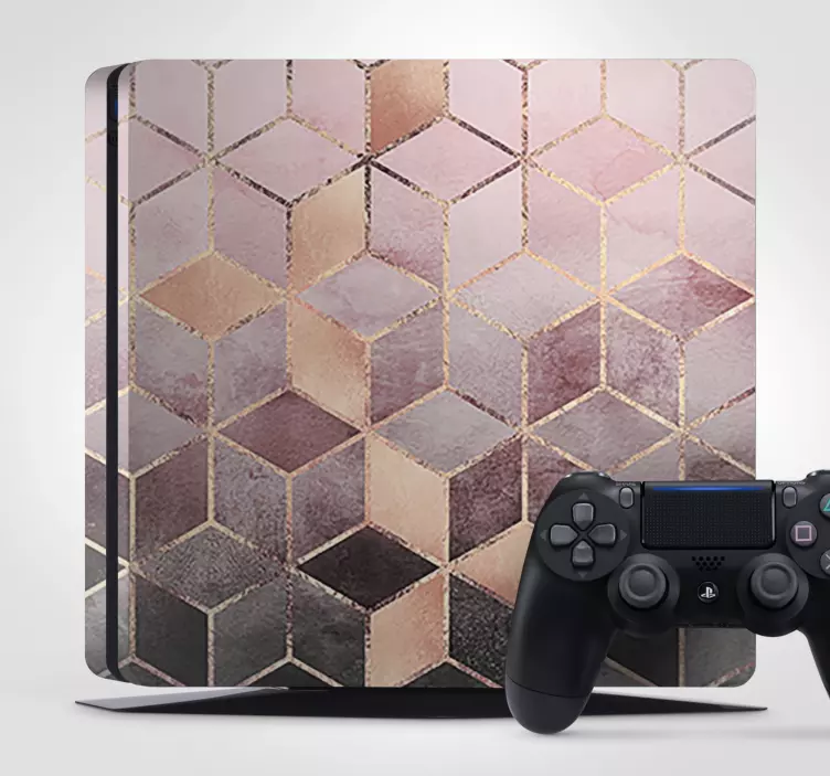 Vinilo PS4 diseño de patrón geométrico - TenVinilo