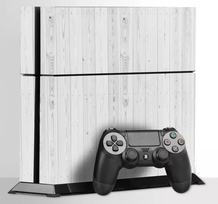 Vinilo PS4 textura madera blanca - TenVinilo