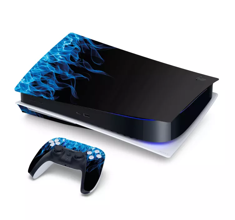 Skin PS5 llamas azules - TenVinilo