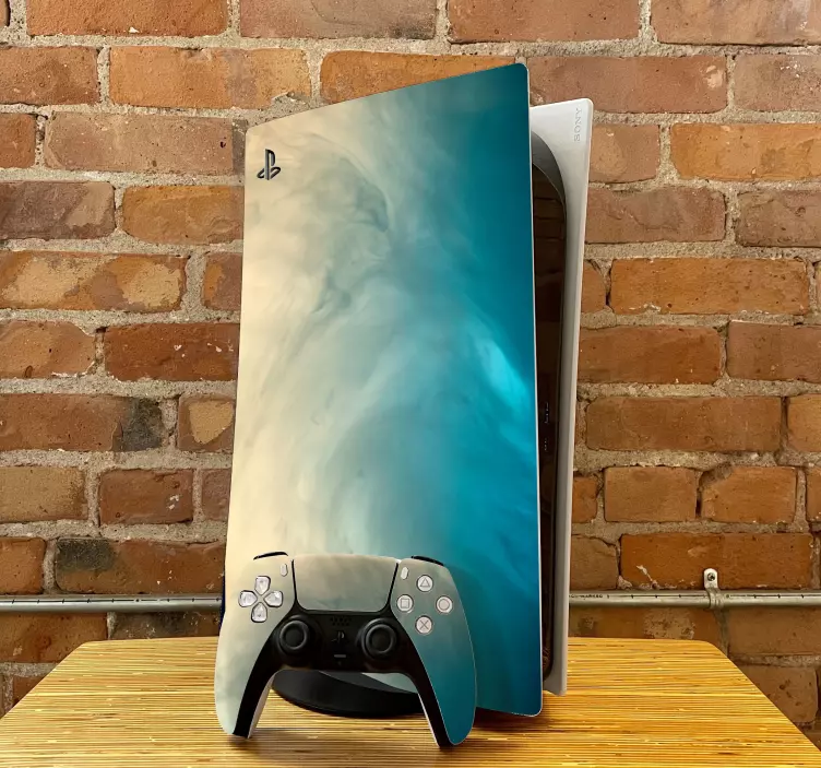 Skin PS5 Mar azul fondos abstractos - TenVinilo