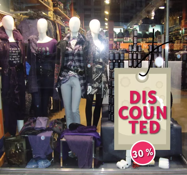 Vinilo rebajas etiqueta de precio de descuento - TenVinilo