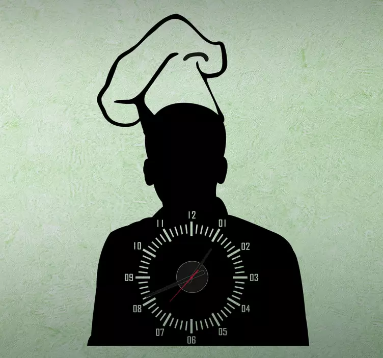 Vinilo reloj chef para cocina - TenVinilo