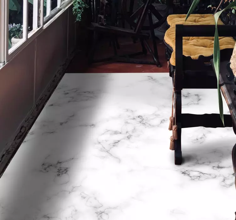 Suelo vinílico mármol gris blanco - TenVinilo