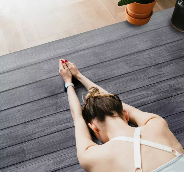 Suelo vinílico tablones de madera gris - TenVinilo