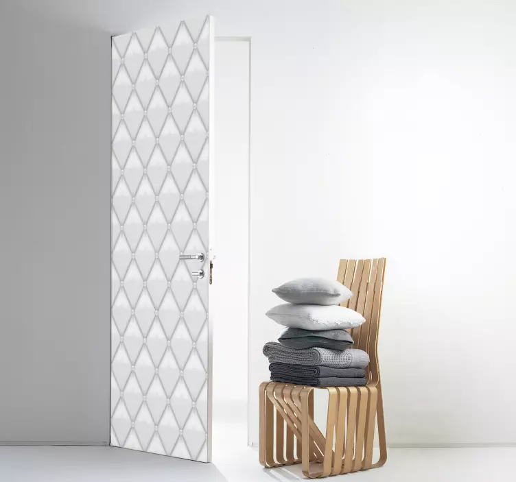 Vinilo trama puerta acolchada - TenVinilo