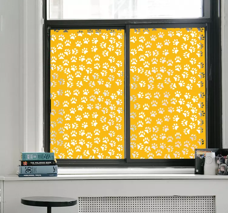 Vinilo ventana huellas animales - TenVinilo