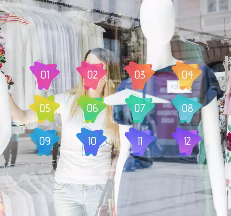 Vinilo para cristales Números de puntos de bala de flecha con est - TenVinilo