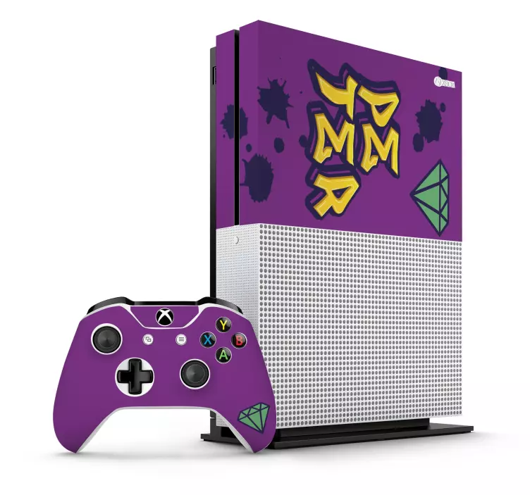 Pegatina Xbox Estilo de graffiti de diamante verde - TenVinilo