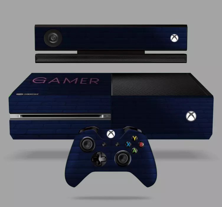 Pegatina Xbox vinilo paredde jugador en icono de neón - TenVinilo