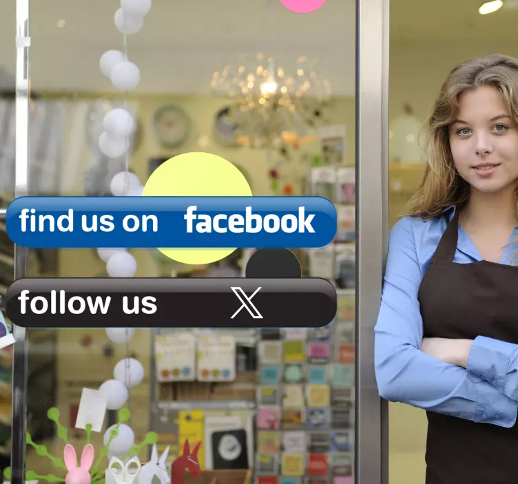 Vinilos decorativos twitter y facebook - TenVinilo