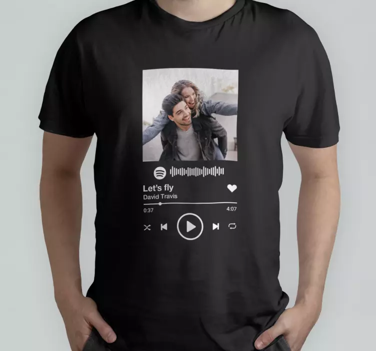 Camiseta con foto Spotify personalizable - TenVinilo