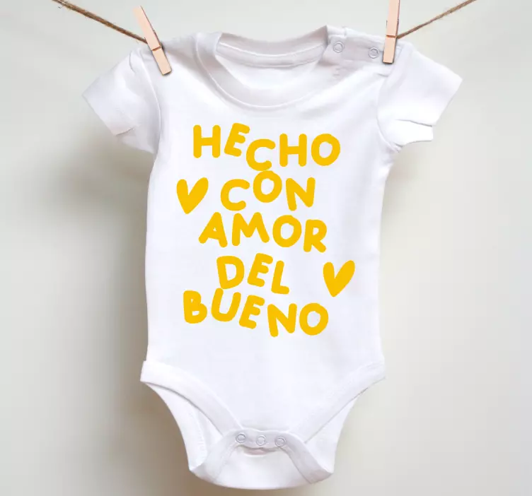 Camiseta bebé Hecho de buen amor - TenVinilo