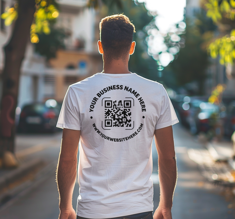 Camiseta código qr de negocios - TenVinilo