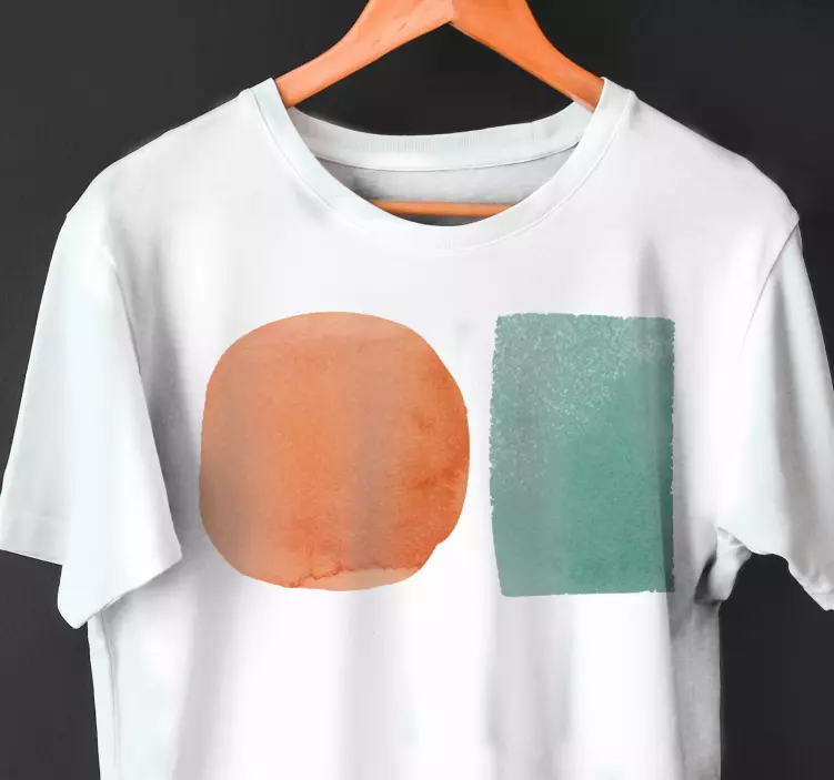 Camiseta personalizada con diseño minimalista de puntos y cuadrad - TenVinilo