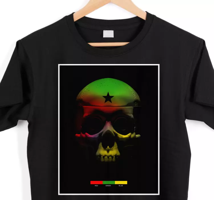 Camiseta personalizada rasta skull "estilo contemporáneo" - TenVinilo