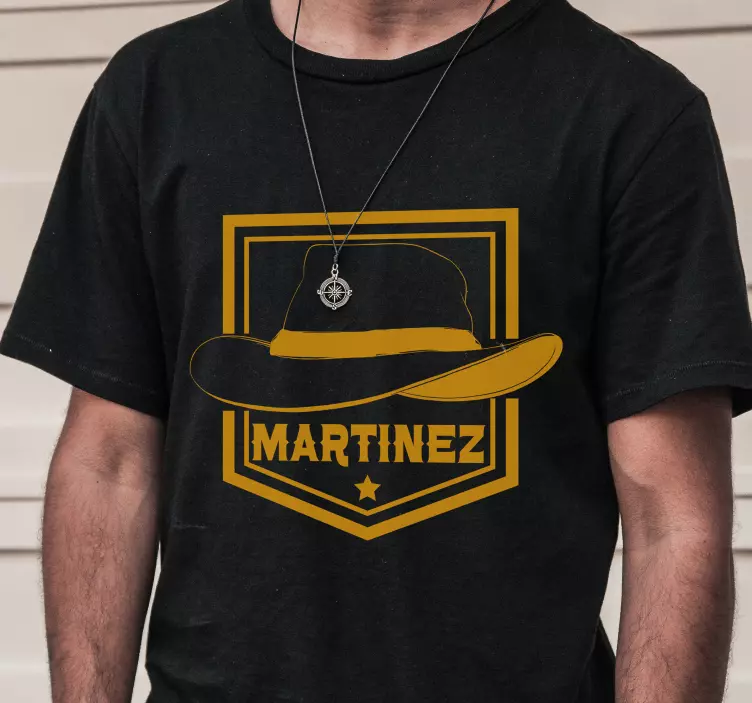 Camiseta cowboy sombrero de vaquero con nombre - TenVinilo