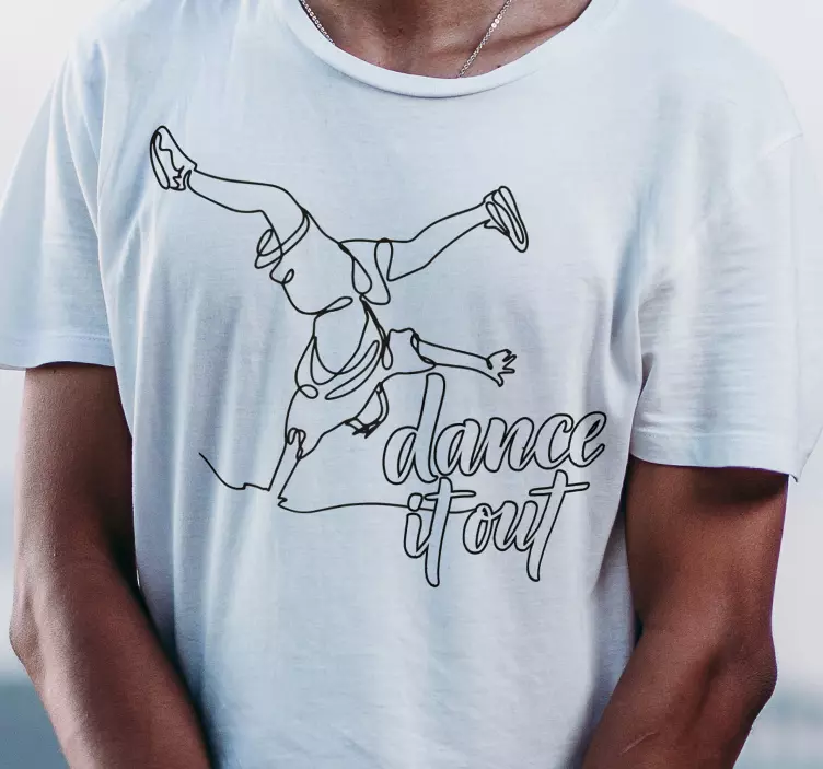 Camiseta personalizada bailarina de hip hop - TenVinilo