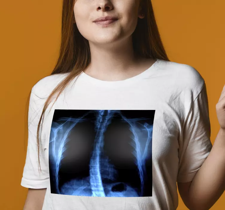 Camiseta Halloween Radiografía de la caja torácica - TenVinilo