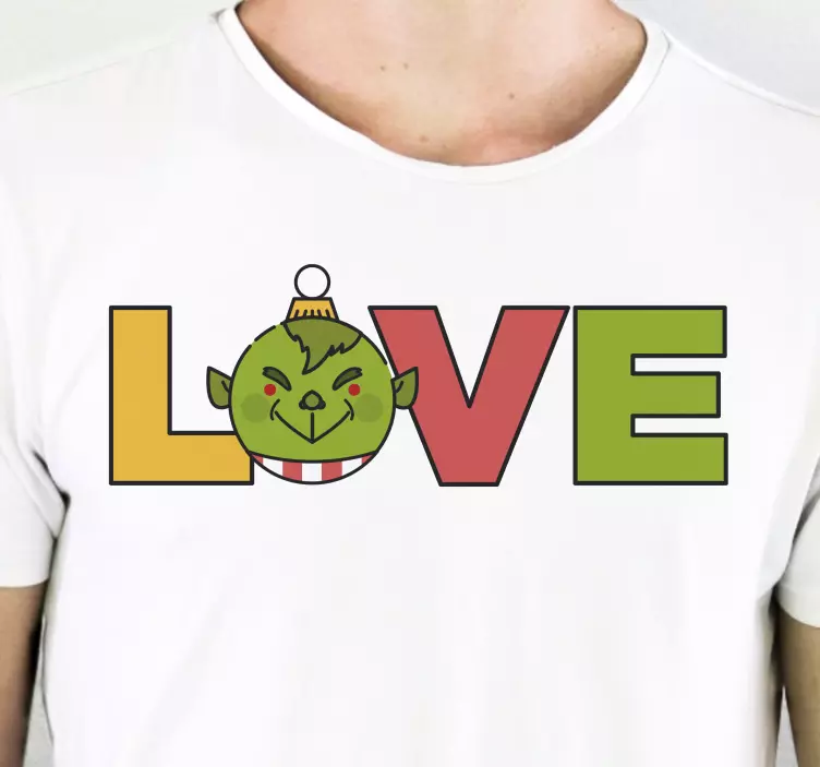 Camiseta navideña Amor grinch - TenVinilo
