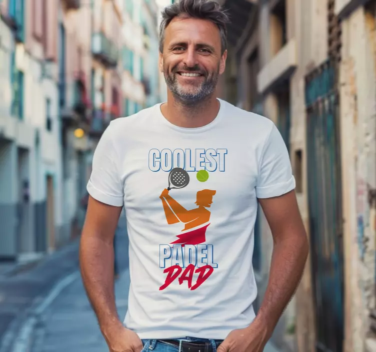 Camiseta el papá del pádel más genial - TenVinilo