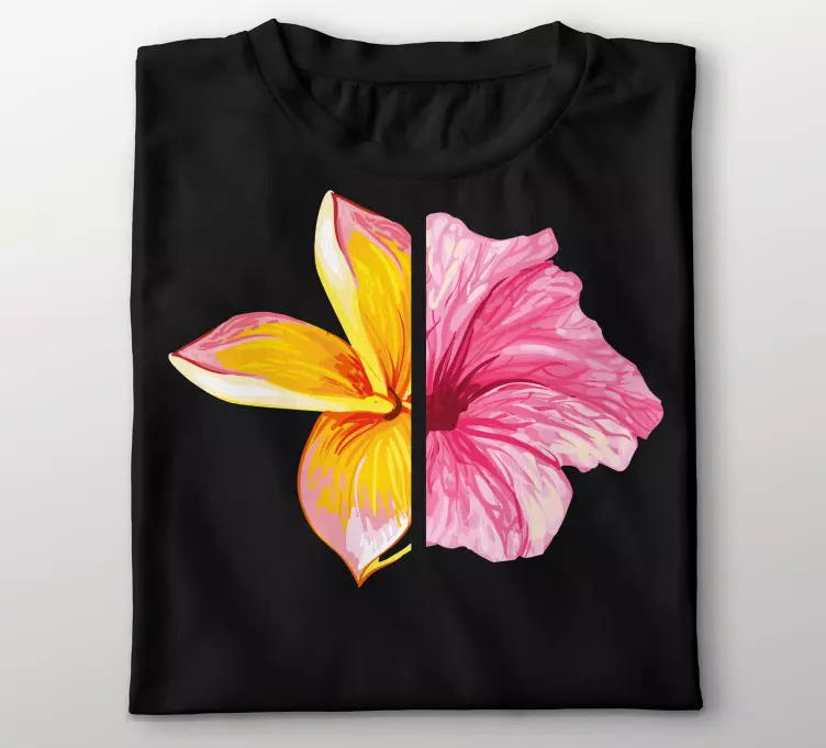 Camiseta infantil Medias flores rosadas - TenVinilo