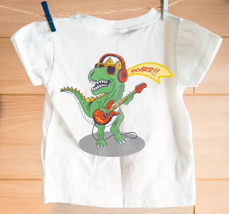 Camiseta infantil Rock and roll t rex - TenVinilo