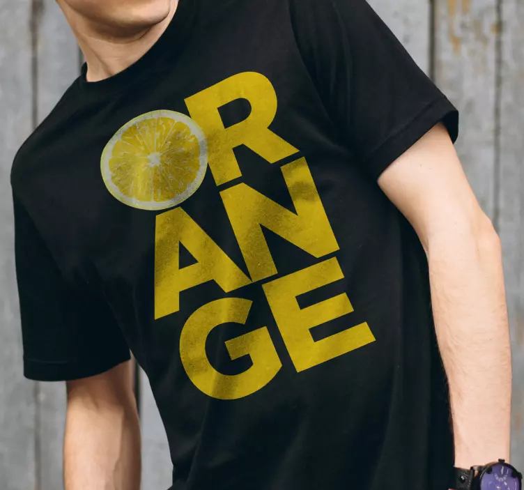 Camiseta original de frase naranja  - TenVinilo