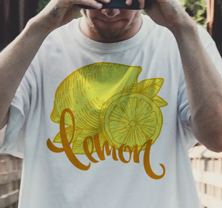 Camiseta original dibujo con limones - TenVinilo