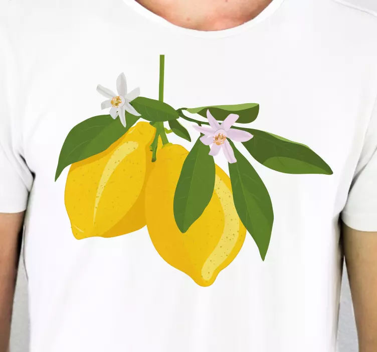 Camiseta original limones con flores - TenVinilo