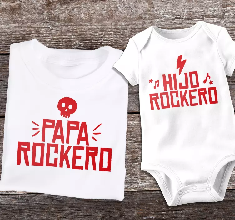 Camiseta padre e hijo rockeros - TenVinilo