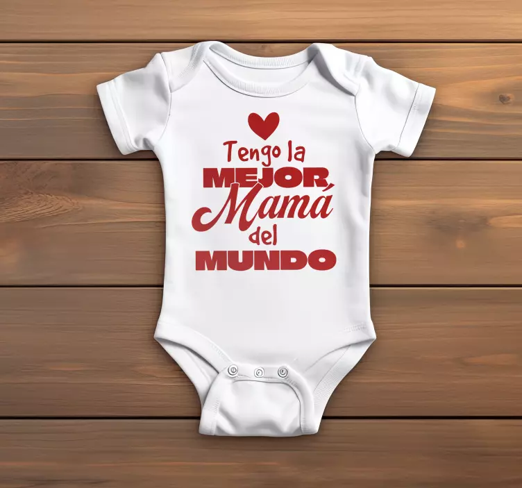 Camiseta Día de la Madre la mejor mamá del mundo - TenVinilo