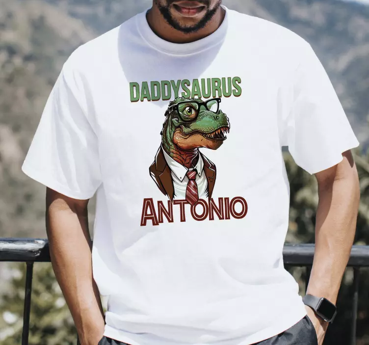 Camiseta para Día del Padre Papi saurio - TenVinilo