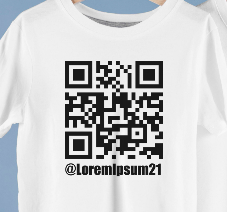 Camiseta personalizable código qr monocolor instagram - TenVinilo