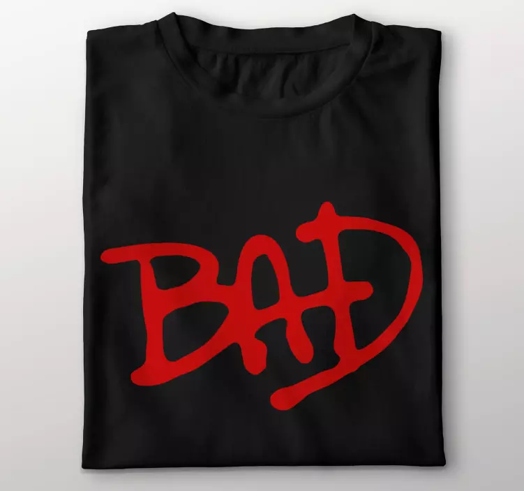 Camiseta personalizada bad red michael jackson - TenVinilo