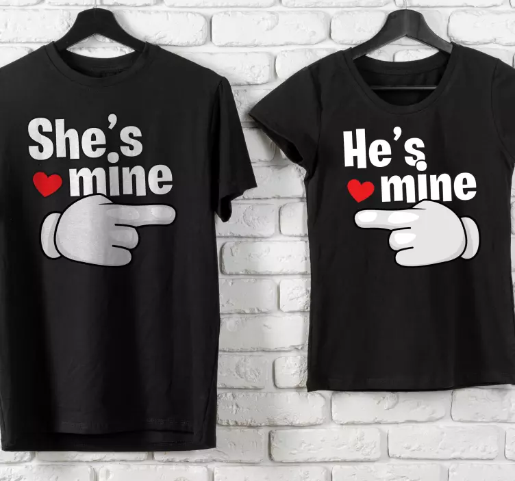 Camisetas parejas Ella es mía - TenVinilo