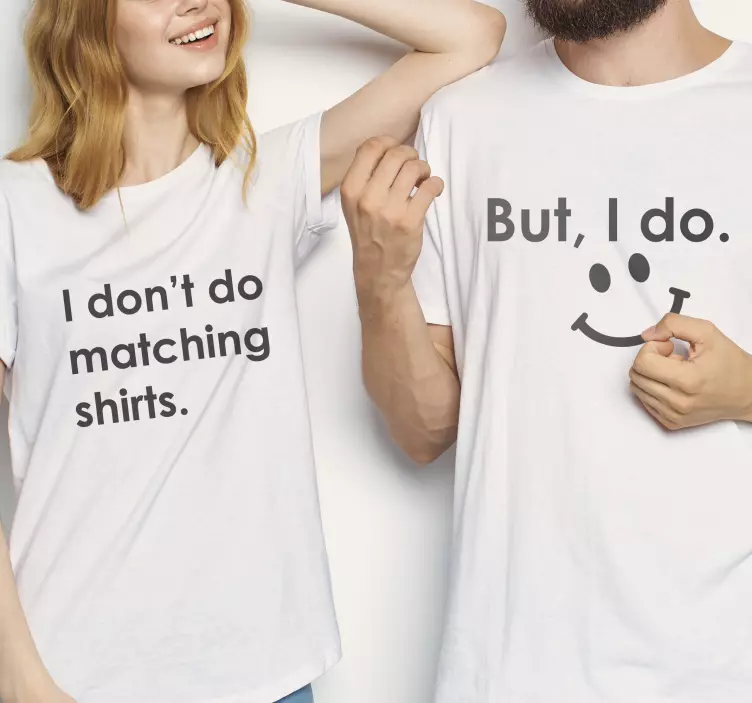 Camisetas parejas No hago camisas de fósforos - TenVinilo