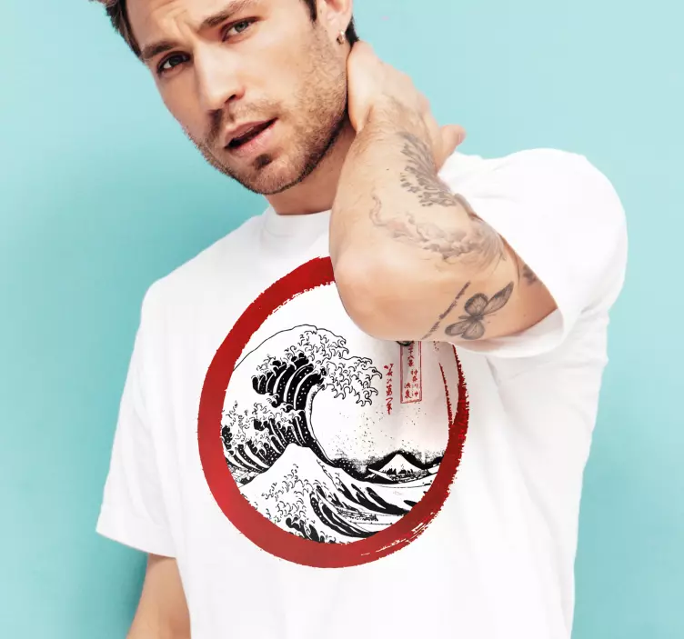 Camiseta personalizada la gran ola de kanagawa - TenVinilo