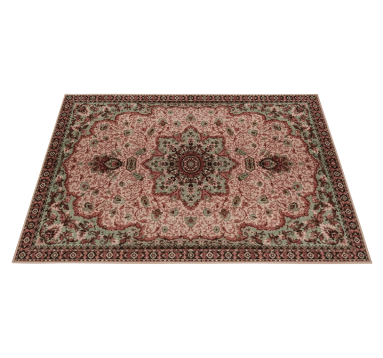 Alfombra vinílica salón rosa vintage - TenVinilo