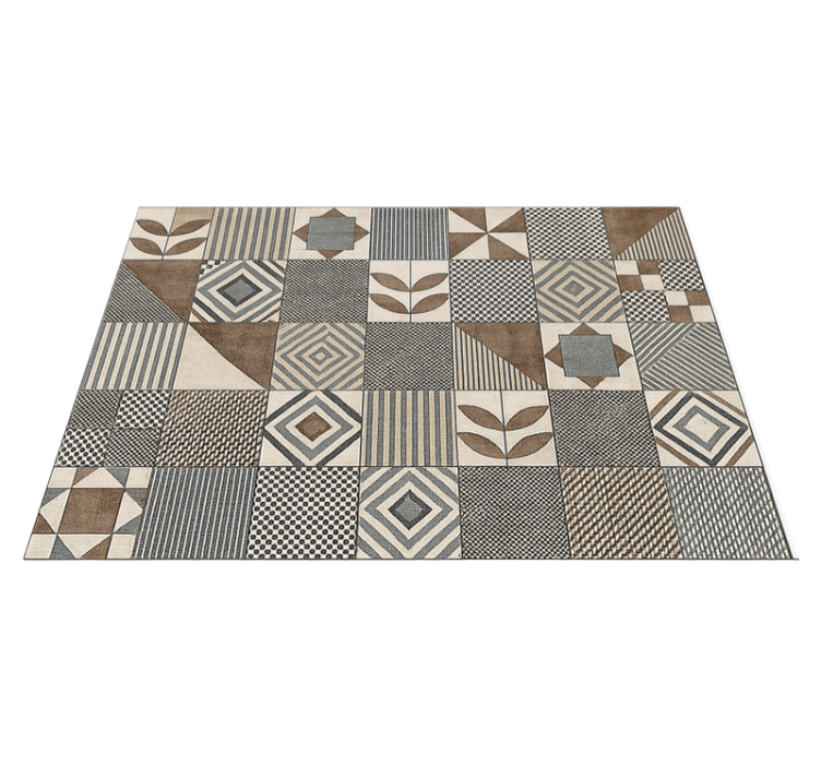 Alfombra vinílica cocina naturaleza geométrica abstracta - TenVinilo