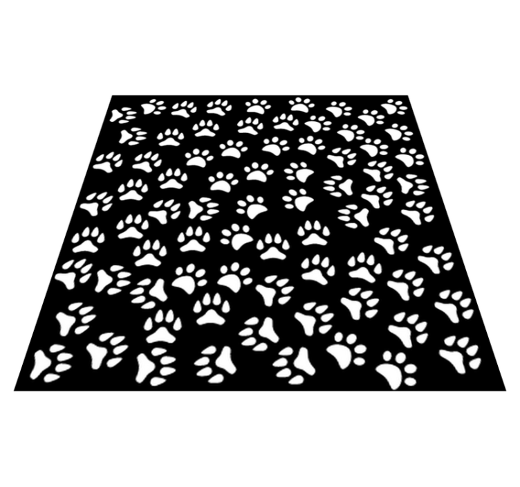Alfombra vinílica animales estampados en blanco - TenVinilo