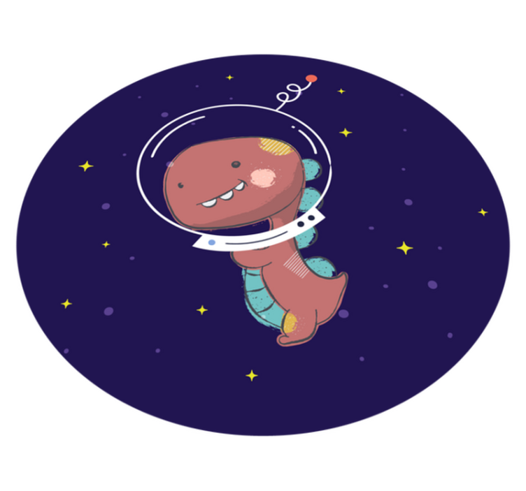 Alfombra vinílica animales t-rex espacial - TenVinilo