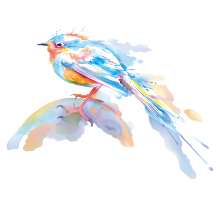 Alfombra vinílica animales salpicadura de pájaros - TenVinilo