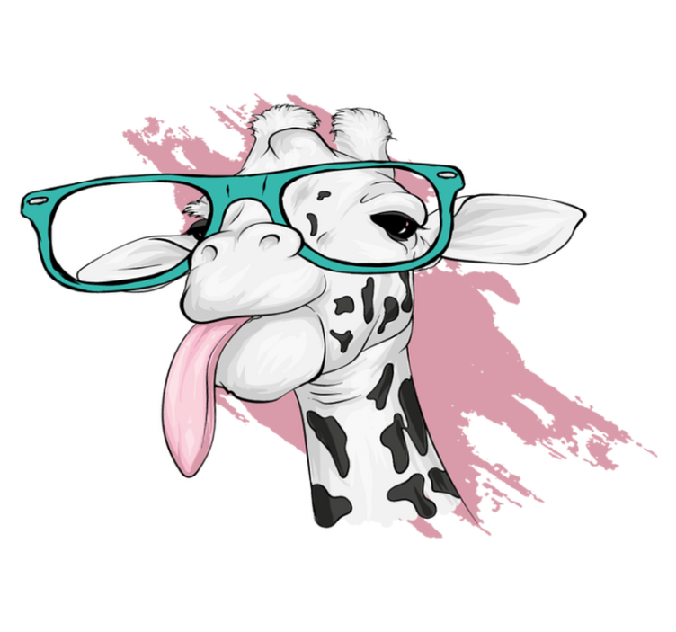 Alfombra vinílica animales giraffe splash - TenVinilo