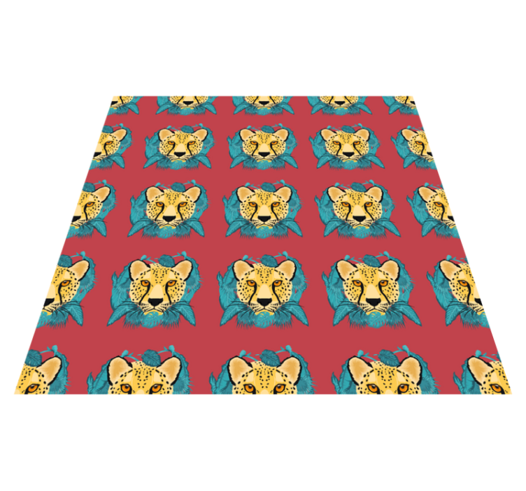 Alfombra vinílica animales estilo oriental leopardo - TenVinilo