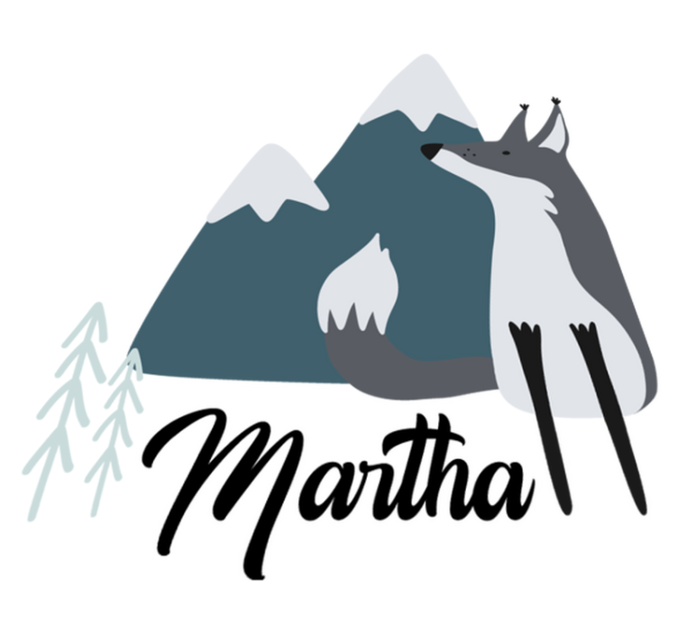 Alfombra vinílica animales zorro nórdico personalizado - TenVinilo