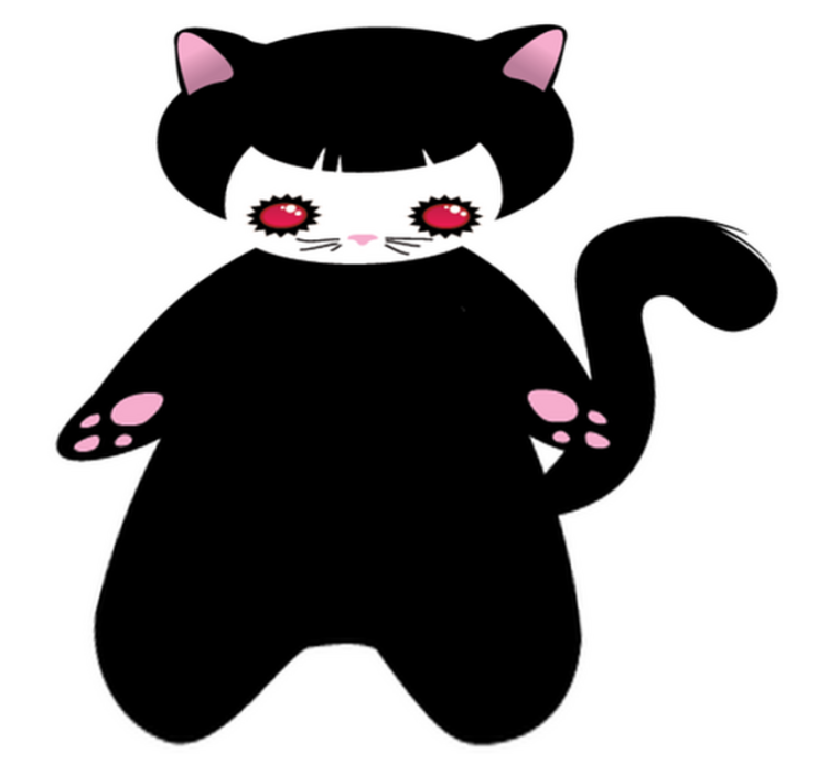 Alfombra vinílica animales gato bebé monstruo - TenVinilo